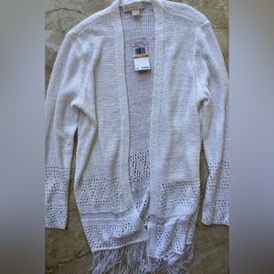 Michael Kors White Cardigan, Size small